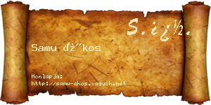 Samu Ákos névjegykártya