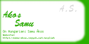 akos samu business card